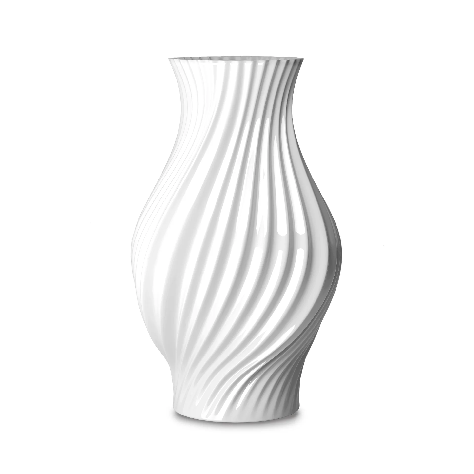 Twist maljakko 25 cm, Valkoinen Lyngby Porcelæn
