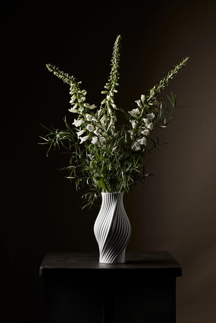 Twist maljakko 31 cm, Valkoinen Lyngby Porcelæn