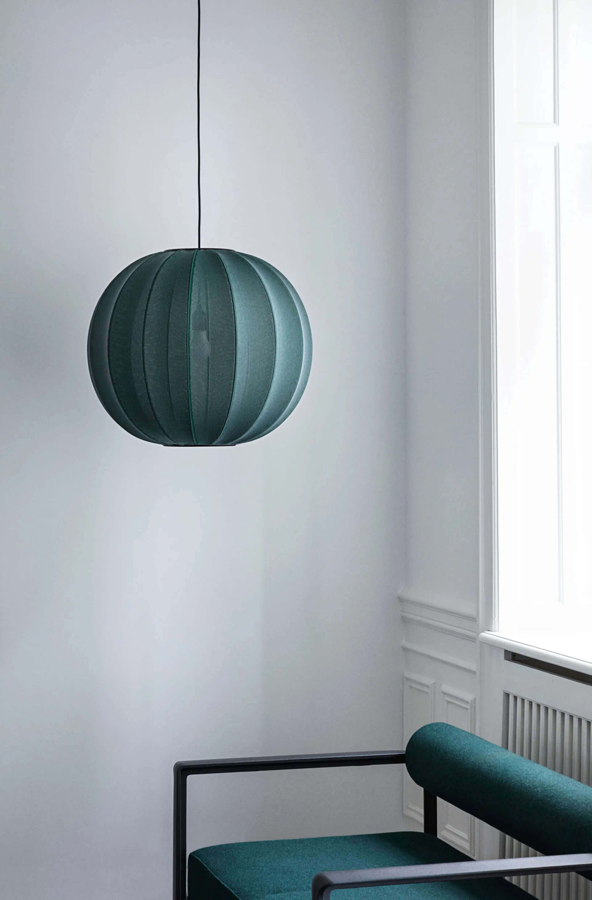 Knit-Wit 45 Round riippuvalaisin, Tweed green Made By Hand