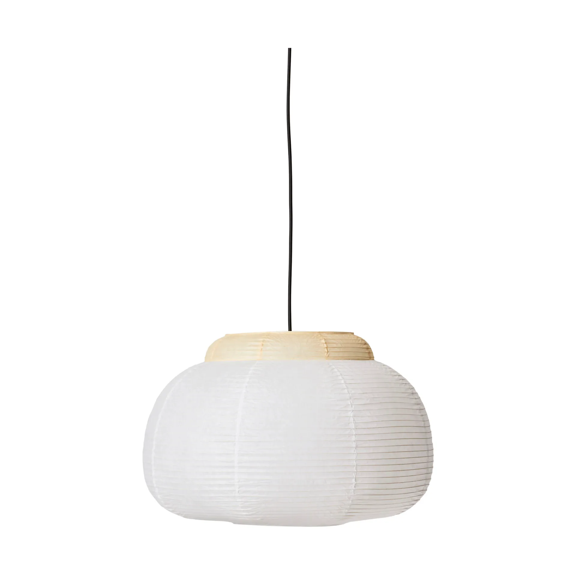 Papier Single riippuvalaisin Ø52 cm, Soft yellow Made By Hand