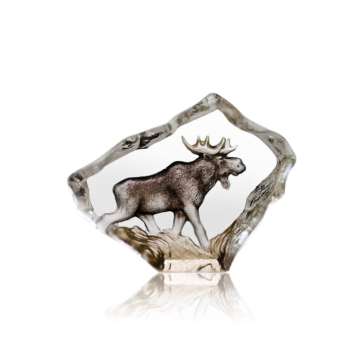 Hirvi lasiveistos - 7x5 cm - Målerås glasbruk