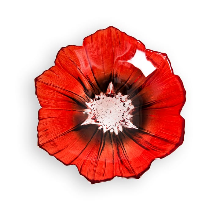 Poppy kulho pieni - Punainen-musta - Målerås glasbruk