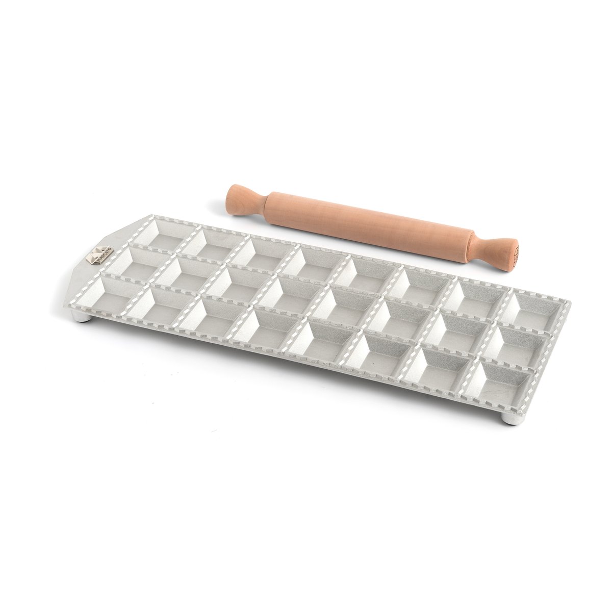 Marcato raviolimuotti sis. kaulin, nelikulmainen ravioli 24 kpl