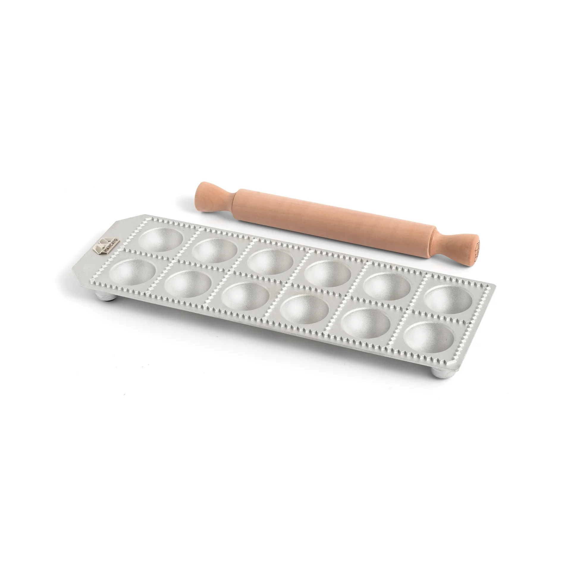 Marcato raviolimuotti sis. kaulin, pyöreä ravioli, 12 kpl Marcato