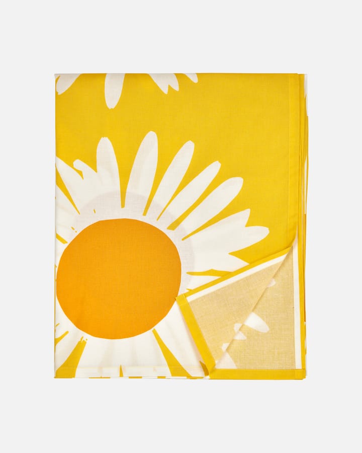 Auringonkukka pöytäliina 135 x 280 cm - Keltainen-valkoinen - Marimekko