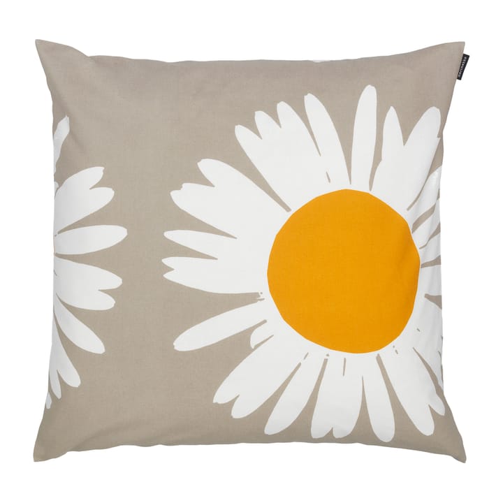 Auringonkukka tyynynpäällinen 50 x 50 cm - Beige-valkoinen - Marimekko