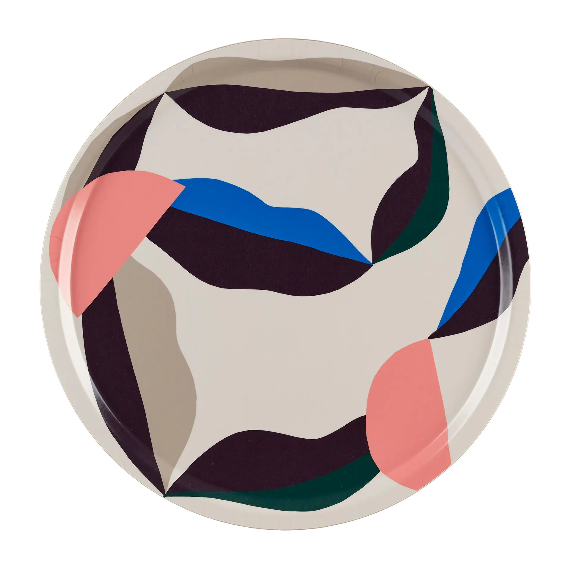 Berry tarjotin Ø 46 cm, Naturalwhite-blue-powder Marimekko