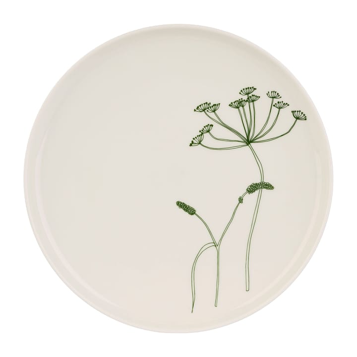 Elokuun Varjot -lautanen Ø 25 cm - Valkoinen-vihreä - Marimekko