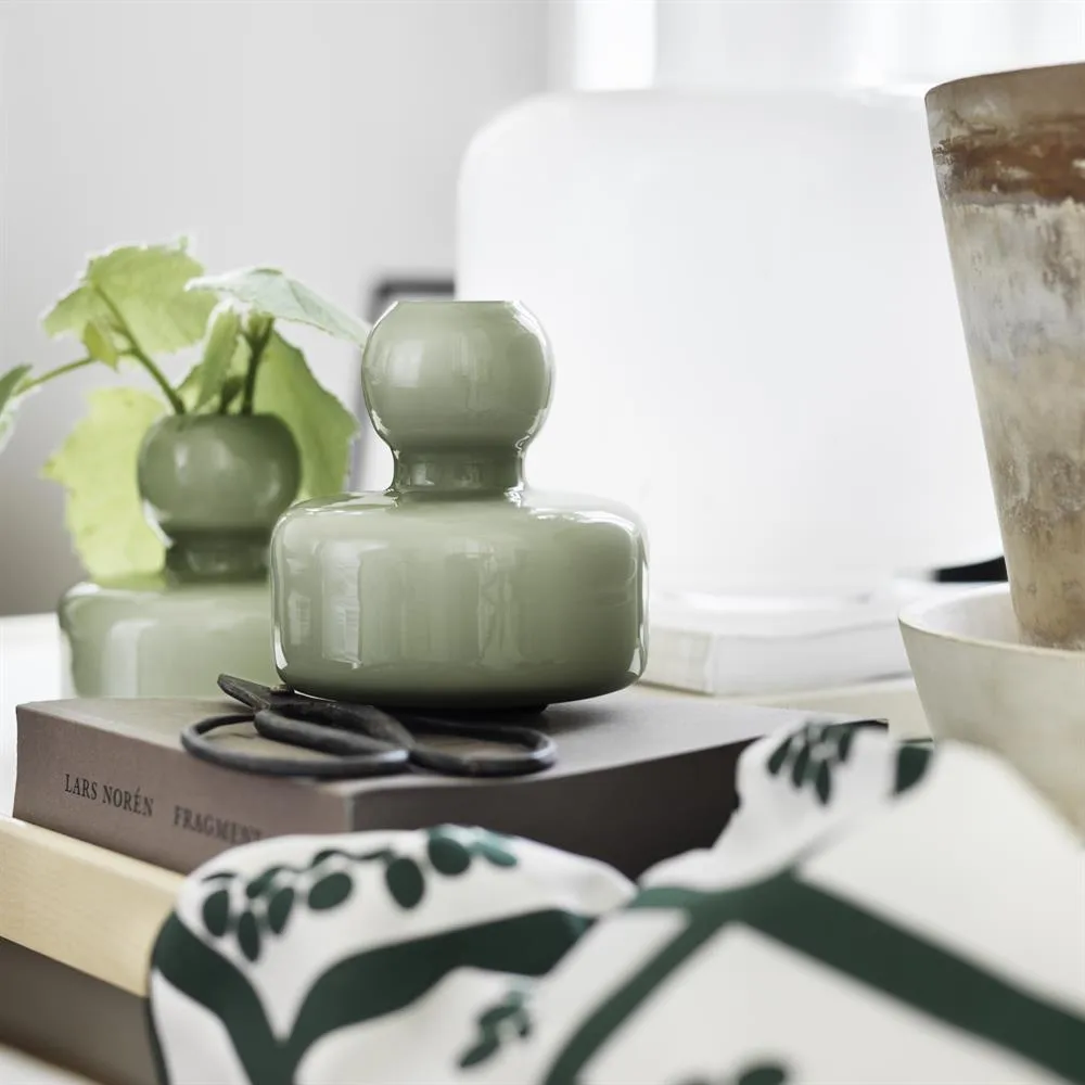 Flower maljakko Ø10 cm, olive green Marimekko