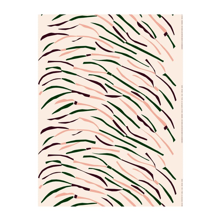 Heinikko valkaisematon puuvillakangas - Cotton-red-dazzling-green - Marimekko