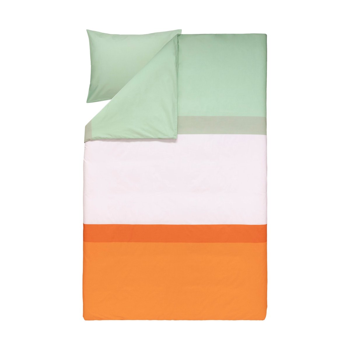 Marimekko Hennika vuodevaatesetti 150x210 cm+50x60 cm Orange-light pink-sage