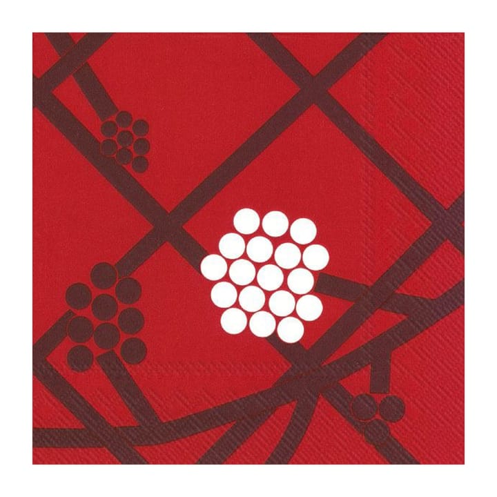 Hortensie lautasliina 33 x 33 cm 20-pakkaus - Red - Marimekko