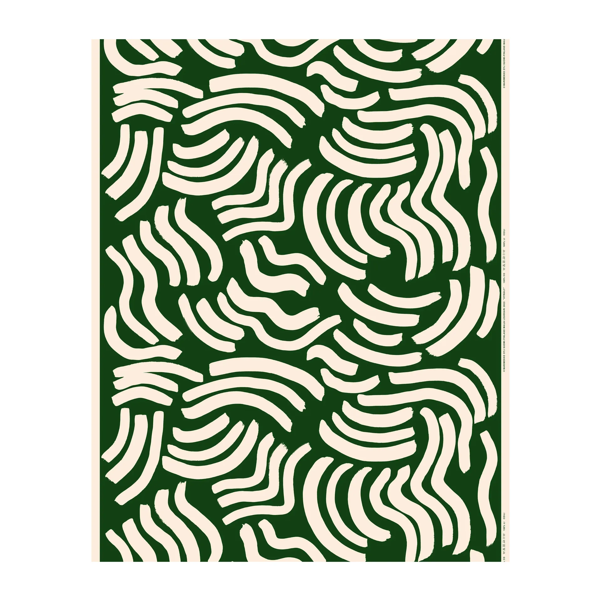 Hyräily vahaliina, Green-cotton Marimekko
