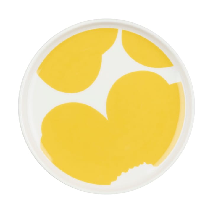 Iso Unikko lautanen Ø13,5 cm - White-spring yellow - Marimekko