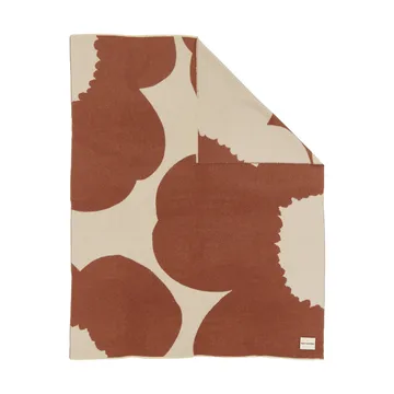 Iso Unikko torkkupeitto - Off white-kastanja, 130x170 cm - Marimekko