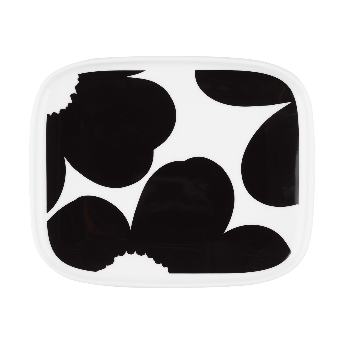 Marimekko Iso Unikko vati 12x15 cm White-black | Skandinaavinen Sisustus | Tarjoiluvadit & Tarjoiluastiat | Musta