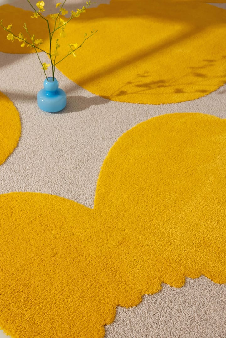 Iso Unikko villamatto, Yellow, 200x300 cm Marimekko