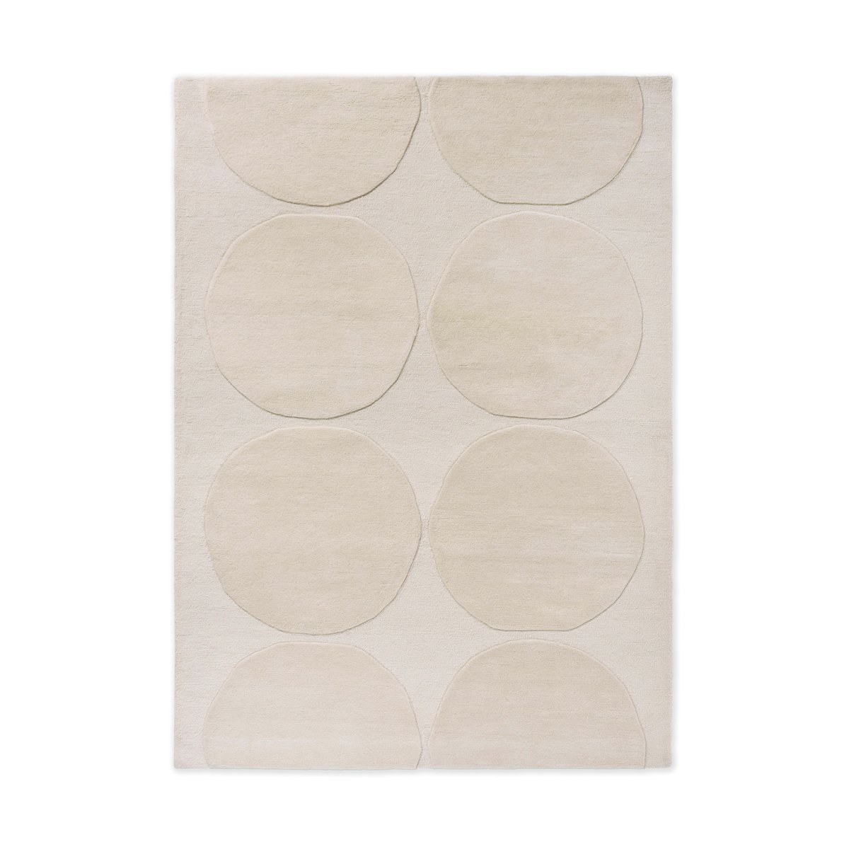 Marimekko Isot Kivet villamatto Natural White, 200x280 cm