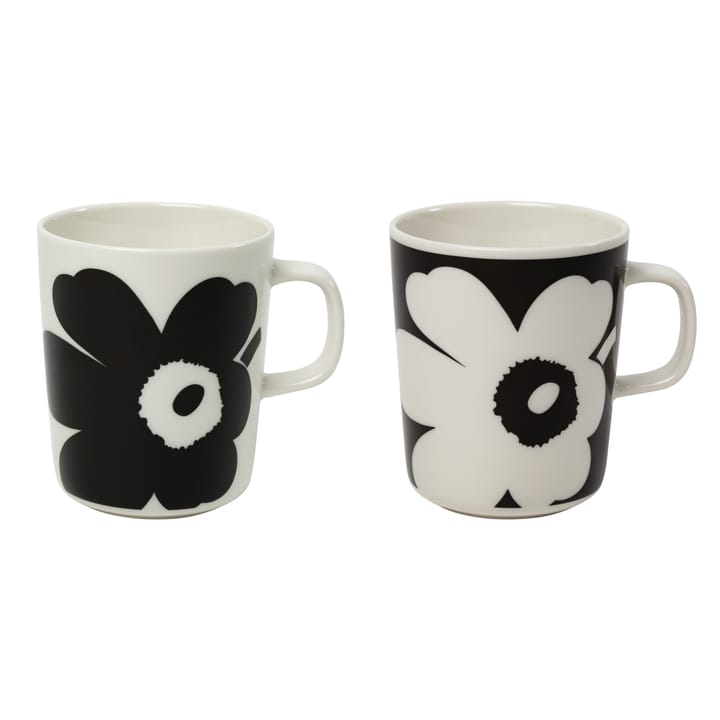 Juhla Unikko muki 25 cl 2 kpl, Musta-valkoinen Marimekko