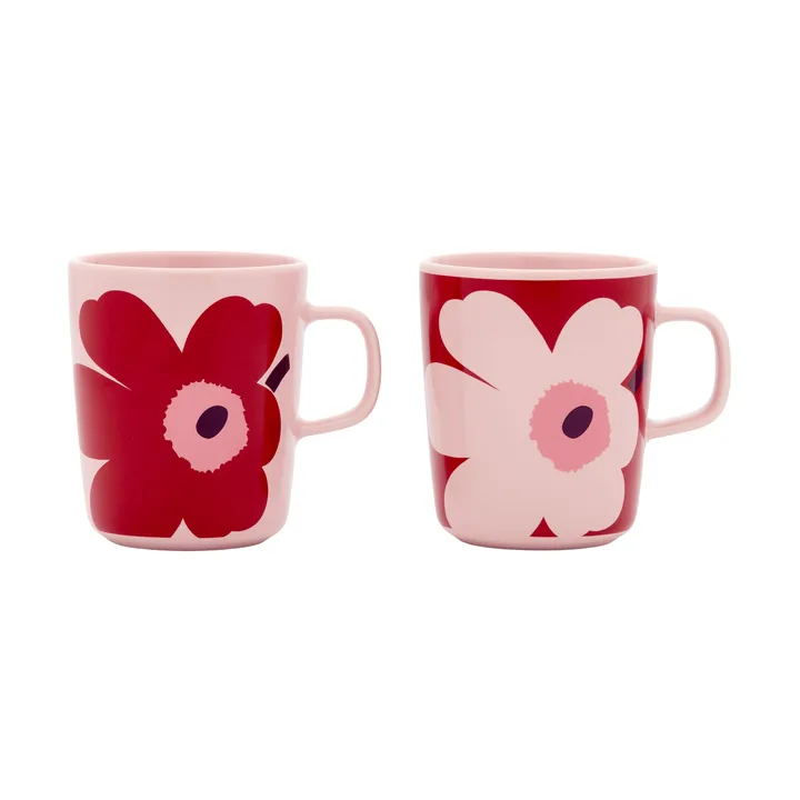 Juhla Unikko muki 25 cl 2 kpl - Pink-karpalo-luumu - Marimekko