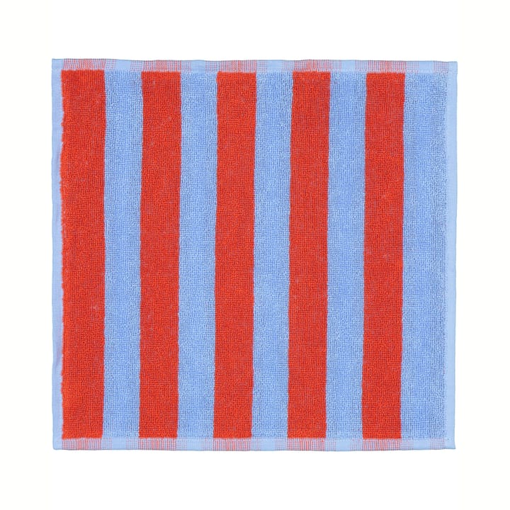 Kaksi Raitaa -pyyhe sininen-punainen - 30x30 cm - Marimekko