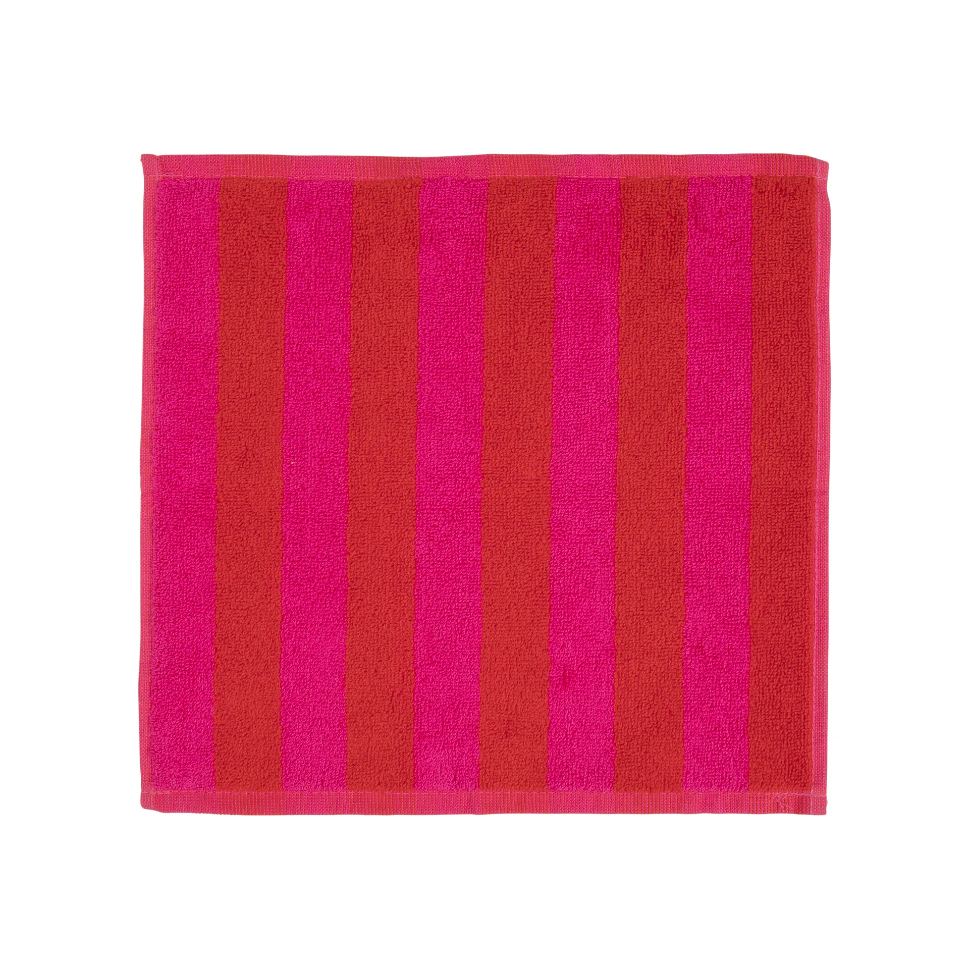Kaksi Raitaa pyyheliina punainen, Minikäsipyyhe Marimekko