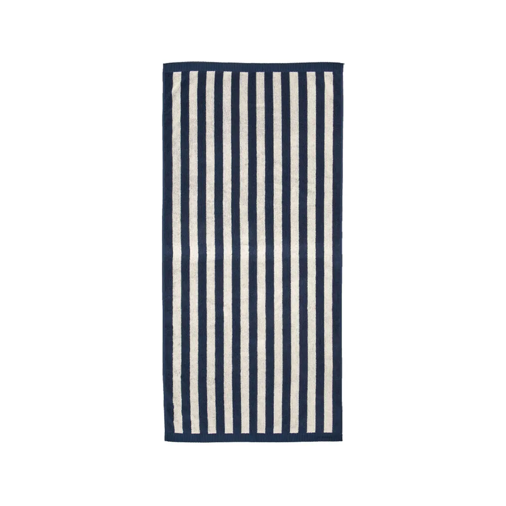 Kaksi Raitaa sand-dark blue, 70 x 150 cm Marimekko