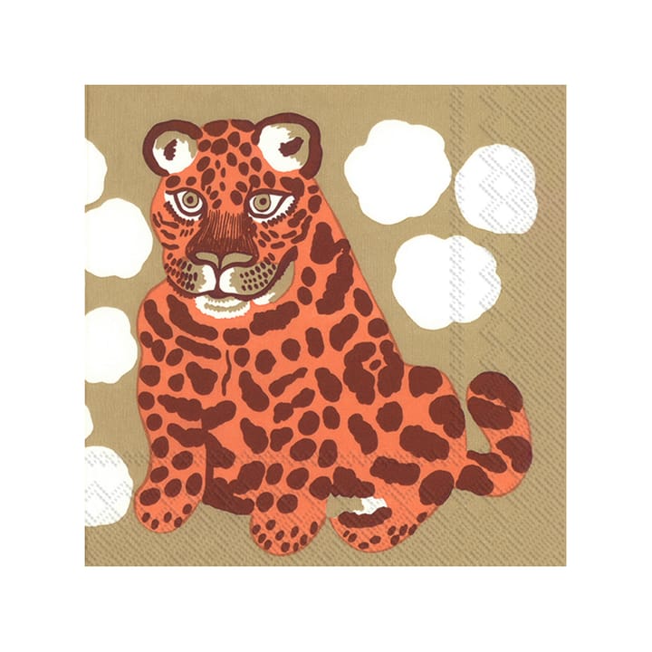 Kaksosetti lautasliina 20-pack - Brown - Marimekko