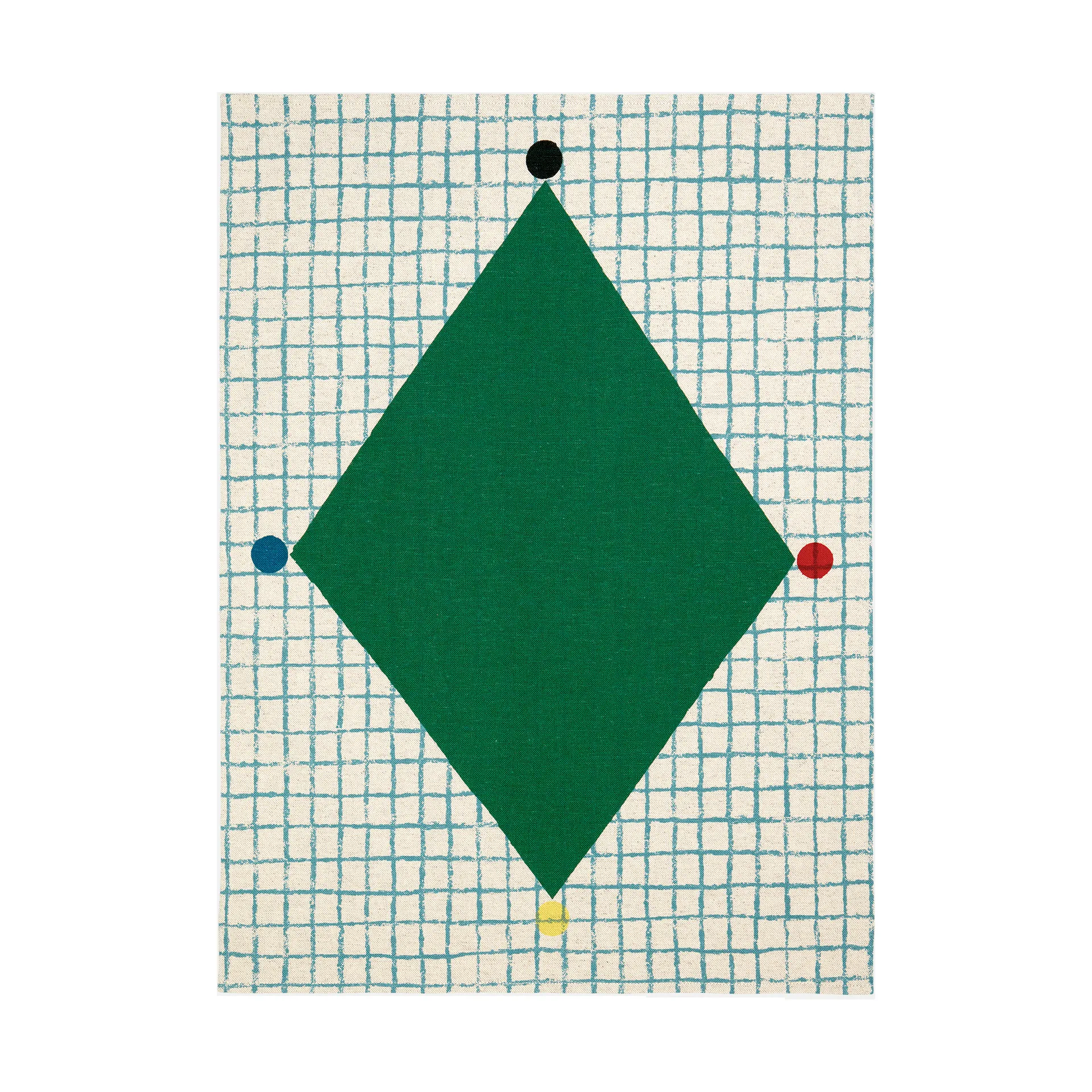 Kalendi & Losange keittiöpyyhe 43x60 cm 2 osaa, Cotton-red-green Marimekko