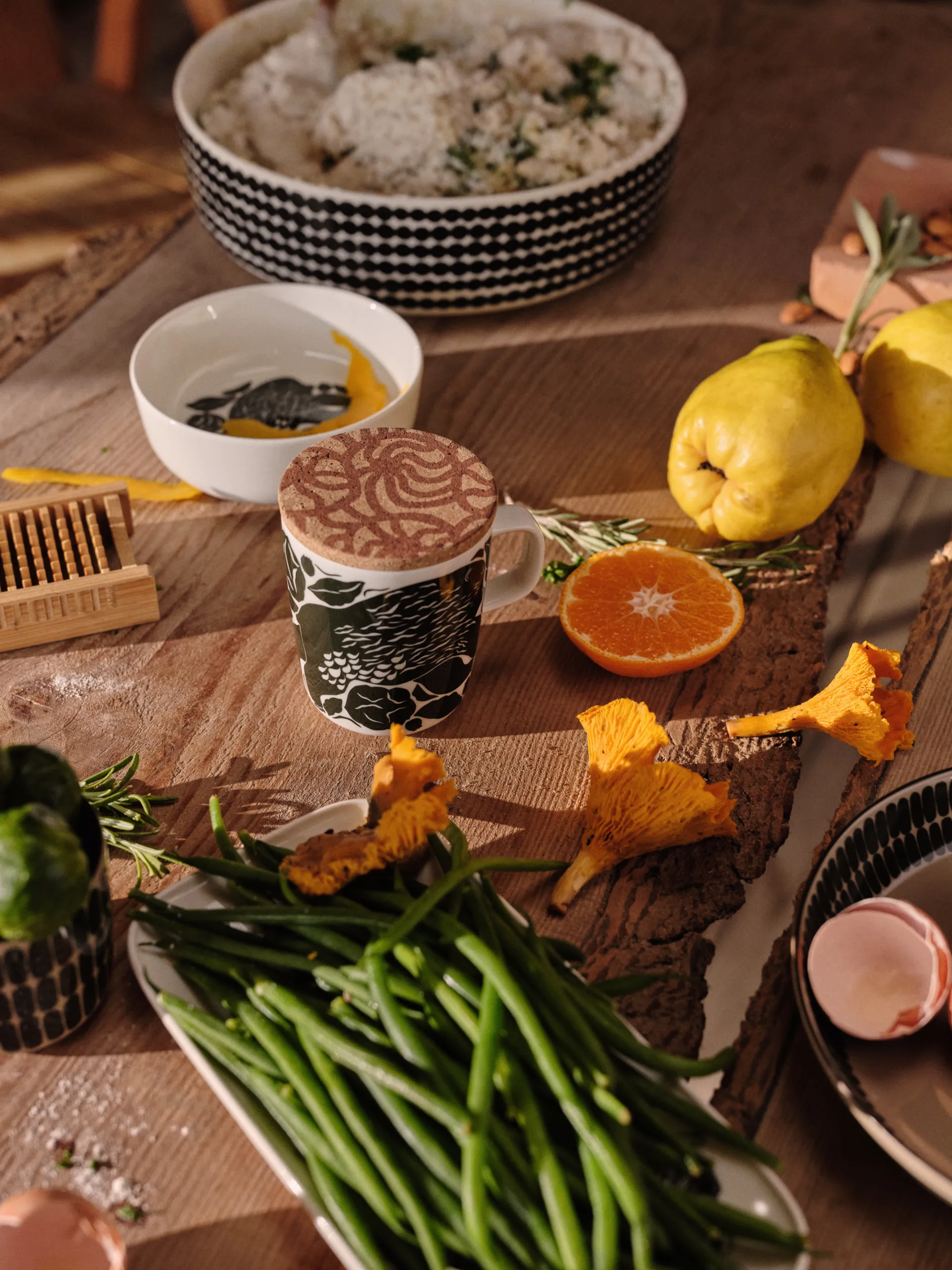 Karhuemo muki 2,5 dl, Valkoinen-Tummanvihreä Marimekko