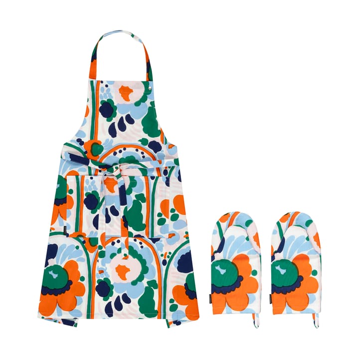 Karuselli tekstiilisetti 3 osaa - White-orange-blue-emerald - Marimekko