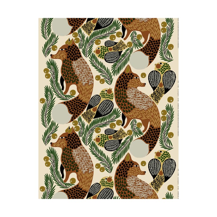 Ketunmarja kangas pellava-puuvilla - Linen-gold-brown - Marimekko