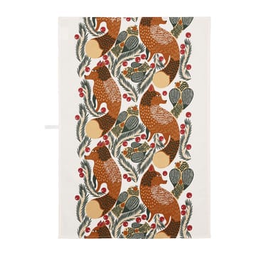 Ketunmarja keittiöpyyhe, 47 x 70 cm - Valkoinen-ruskea-punainen-tummavihreä - Marimekko