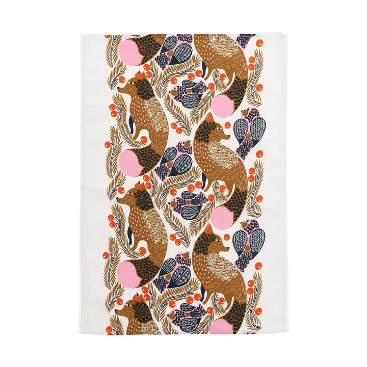 Ketunmarja keittiöpyyhe, 47 x 70 cm - White-monivärinen - Marimekko