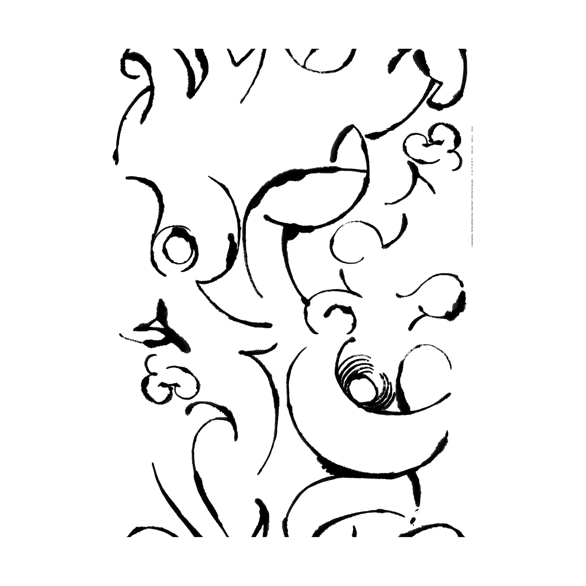 Kraftmo kangas, Black-white Marimekko