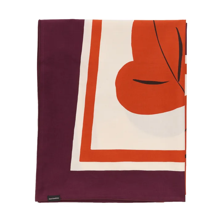 Kukasta Kukkaan hertta - Hay-plum-bronze-terracotta, 140x140 cm - Marimekko