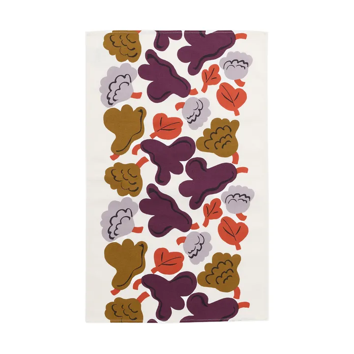 Kukasta Kukkaan keittiöpyyhe - Hay-plum-bronze-terracotta, 43x70 cm - Marimekko