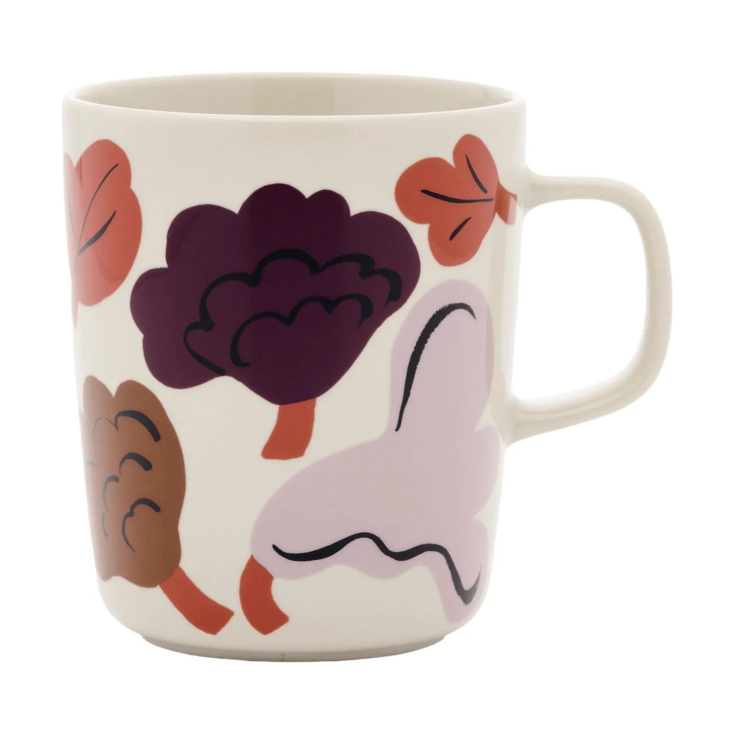 Kukasta Kukkaan muki, Kivitavara-plum-bronze-terracotta 25 cl Marimekko