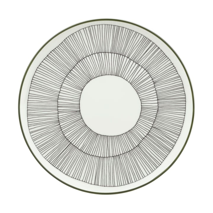 Kukat Puhkeavat lautanen Ø20 cm - White-forest green-black - Marimekko