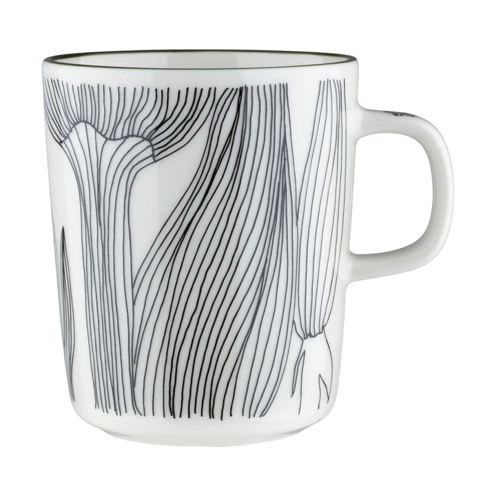Kukat Puhkeavat muki 25 cl - White-forest green-black - Marimekko