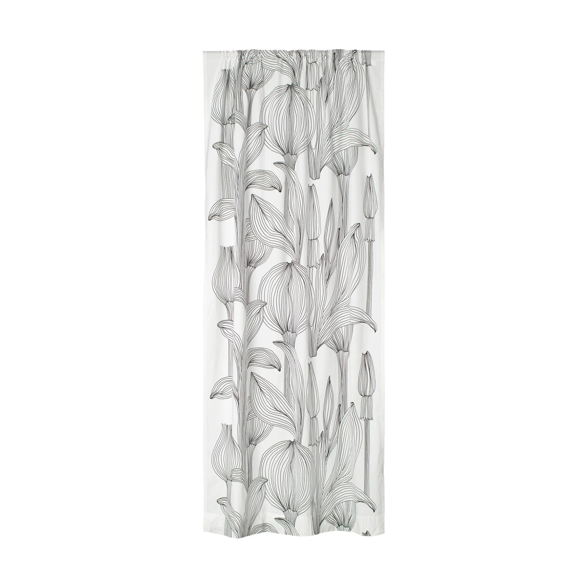 Kukat Puhkeavat verhopari 135x245 cm, White-black Marimekko