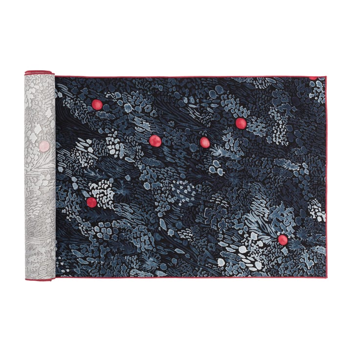 Kurjenmarja kaitaliina 47 x 150 cm - Musta-sininen-punainen - Marimekko