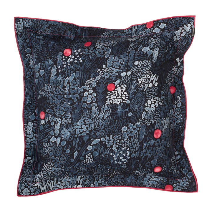 Kurjenmarja tyynynpäällinen 50 x 50 cm  - Musta-sininen-punainen - Marimekko