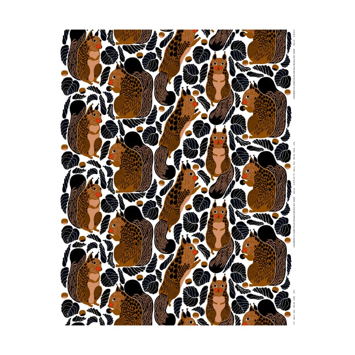 Kurre vahakangas, White-brown-black-red Marimekko