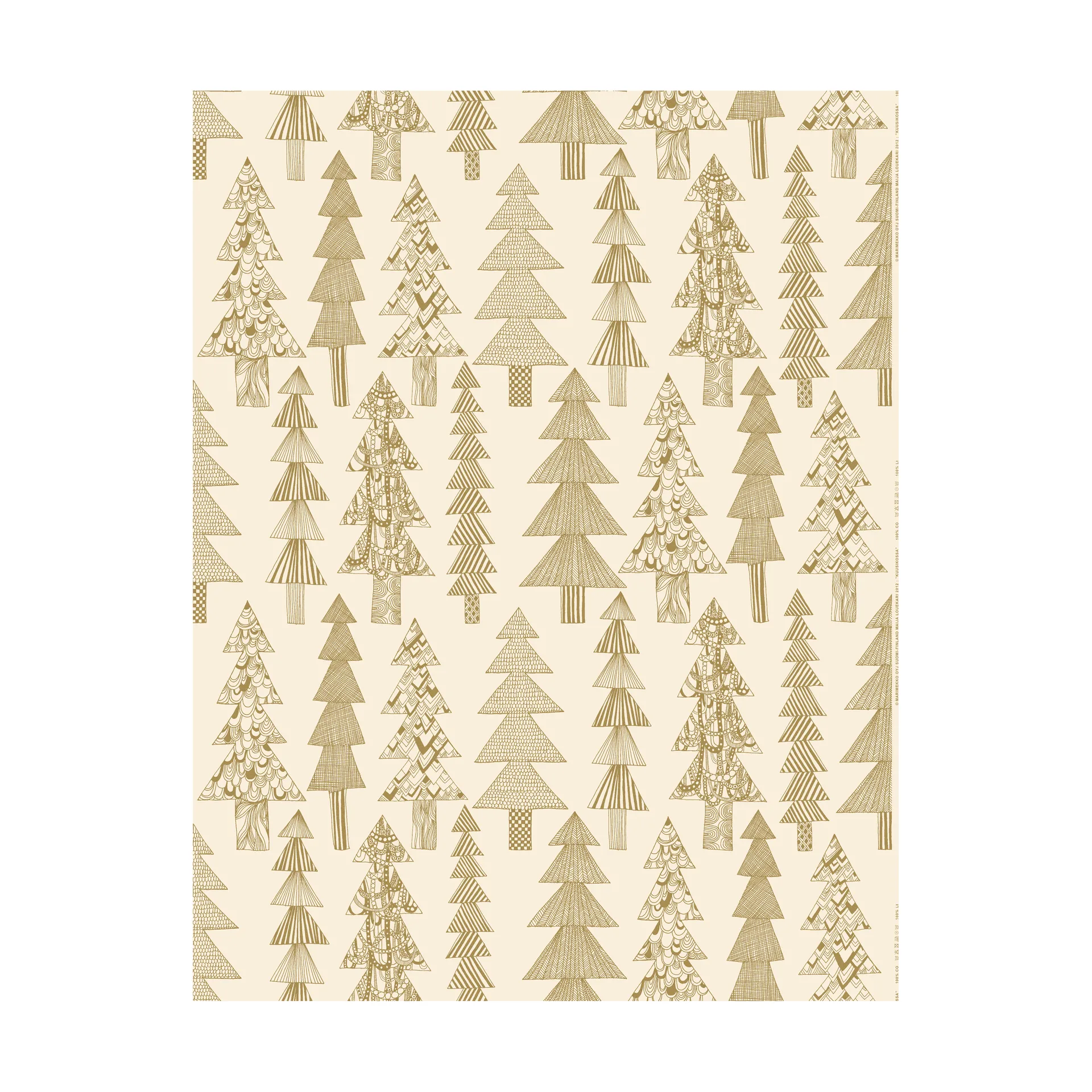 Kuusikossa puuvillakangas, Cotton-gold Marimekko