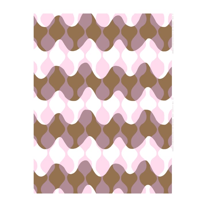 Lokki Pergola -kangas, Valkoinen-violetti-ruskea Marimekko