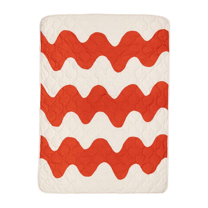 Lokki Pergola tikattu huopa - Burnt orange-off white - Marimekko