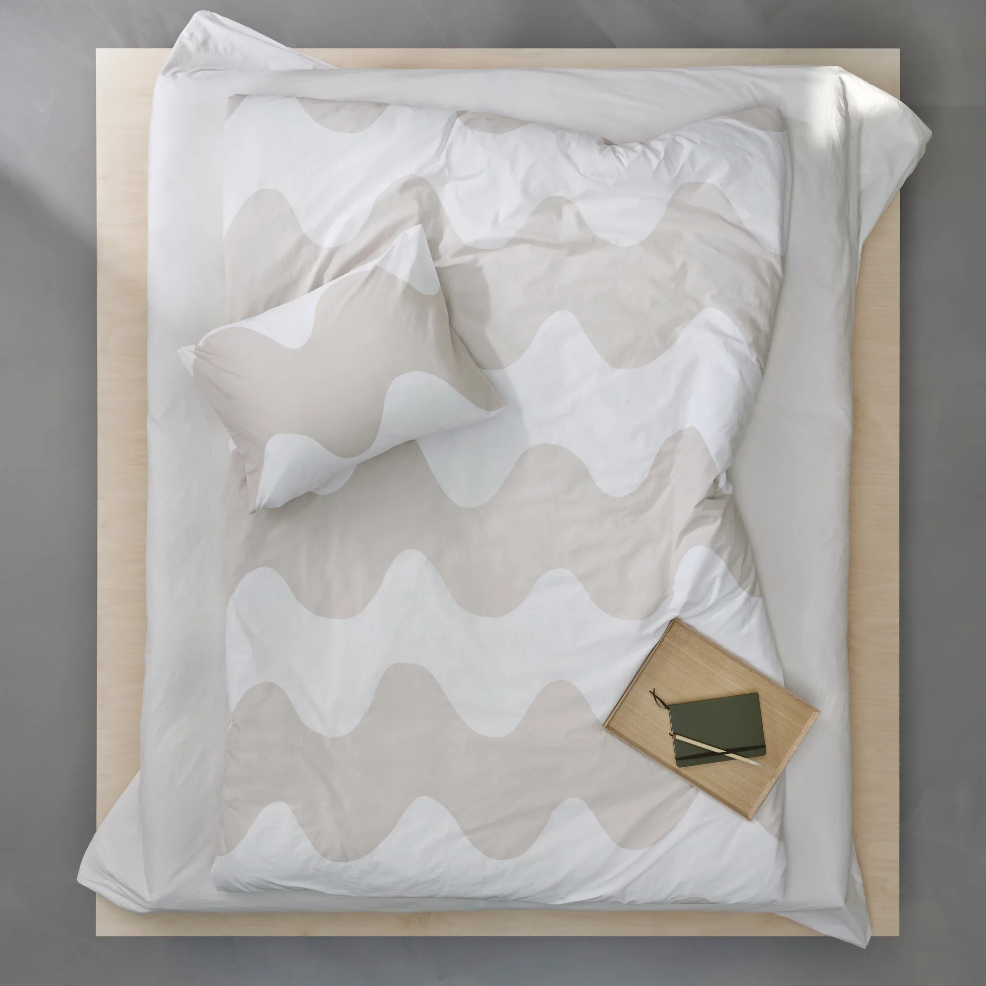 Lokki pussilakana 150x210 cm, Beige-valkoinen Marimekko