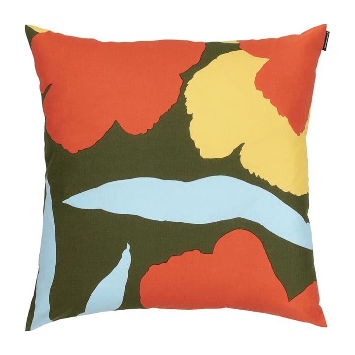 Malvikki tyynynpäällinen 45 x 45 cm, Tummanvihreä-oranssi-keltainen Marimekko