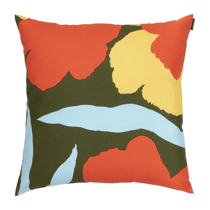 Malvikki tyynynpäällinen 45 x 45 cm - Tummanvihreä-oranssi-keltainen - Marimekko